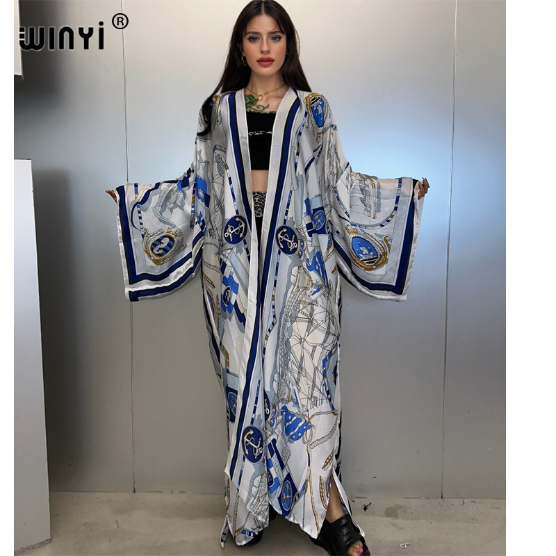 Cover Up Kaftan - WINYI kimono summer kaftan beachwear Cardigan