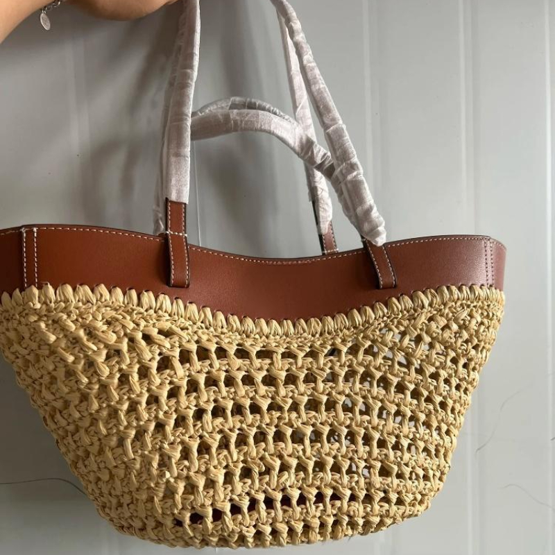 Luxury Raffia Straw Tote Bag,F - Crochet Bag Raffia ulasan dan harga