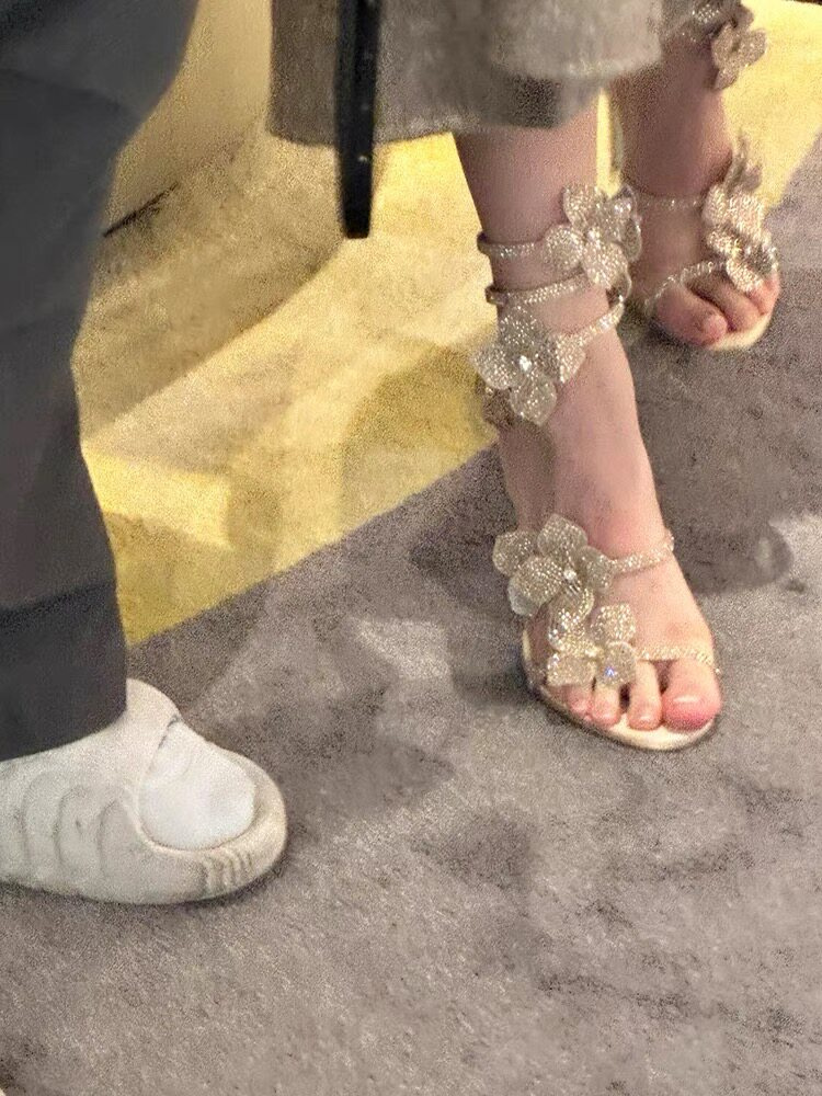 Women's 3D Floral Applique Str - Sandal Strappy Heeled ulasan dan harga