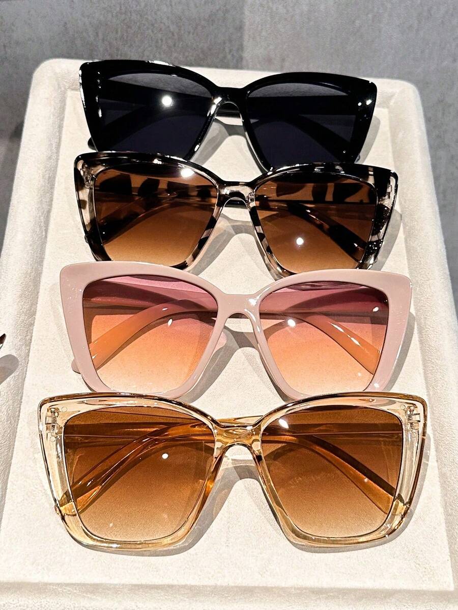 3/4pcs Women Cat Eye Frame Del - Sunglasses Cat Eye ulasan dan harga