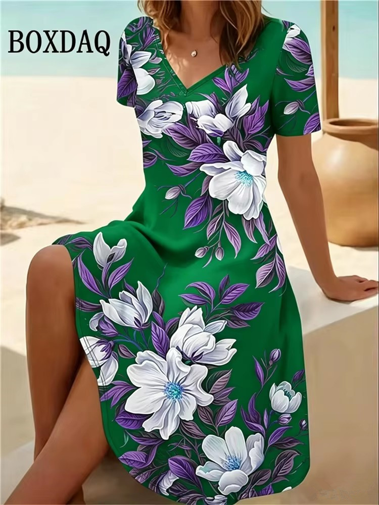 6XL Plus Size Women Dresses Su - Romper Floral Print ulasan dan harga