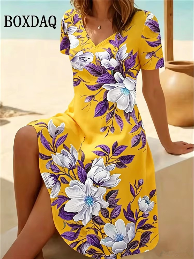 6XL Plus Size Women Dresses Su - Romper Floral Print ulasan dan harga