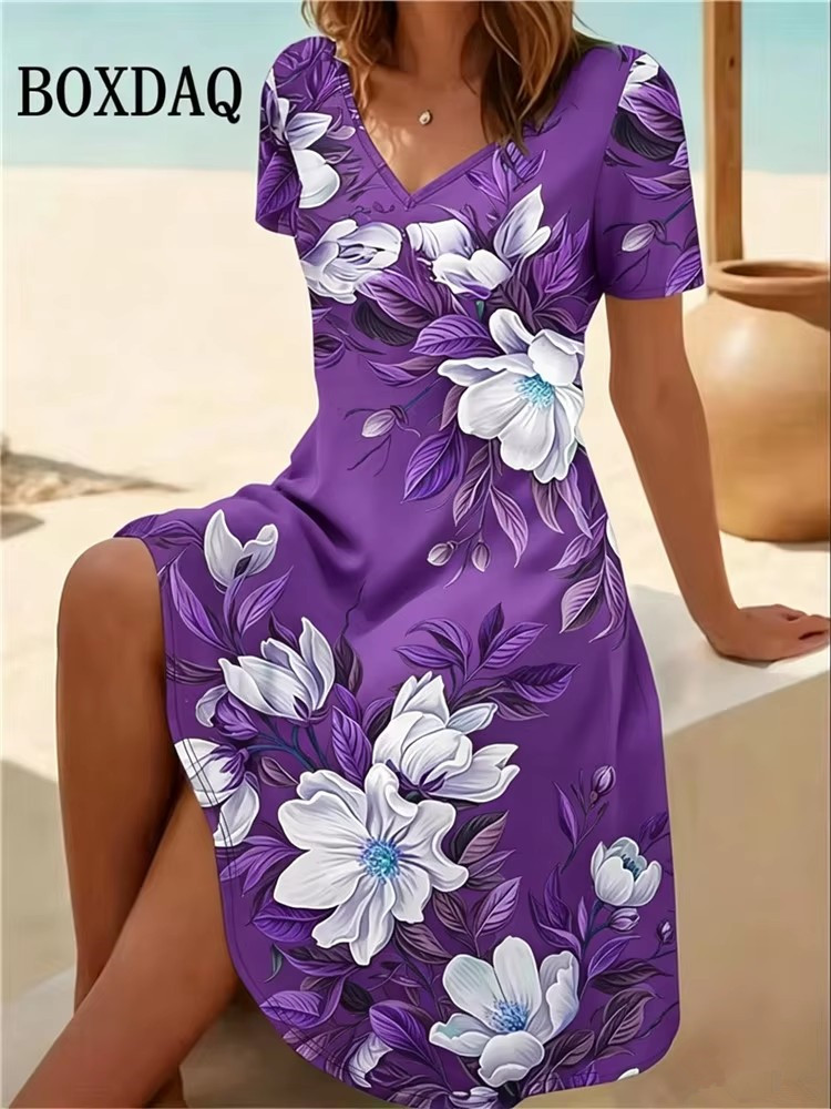 6XL Plus Size Women Dresses Su - Romper Floral Print ulasan dan harga
