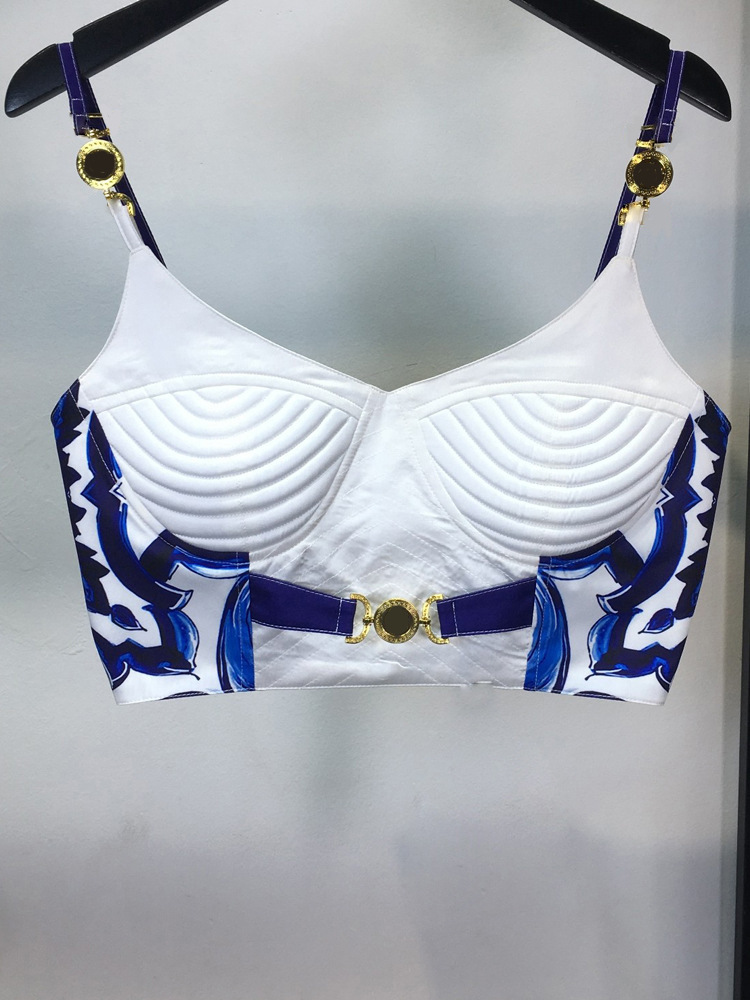 Summer Bohemain Blue And White - Romper Floral Print ulasan dan harga