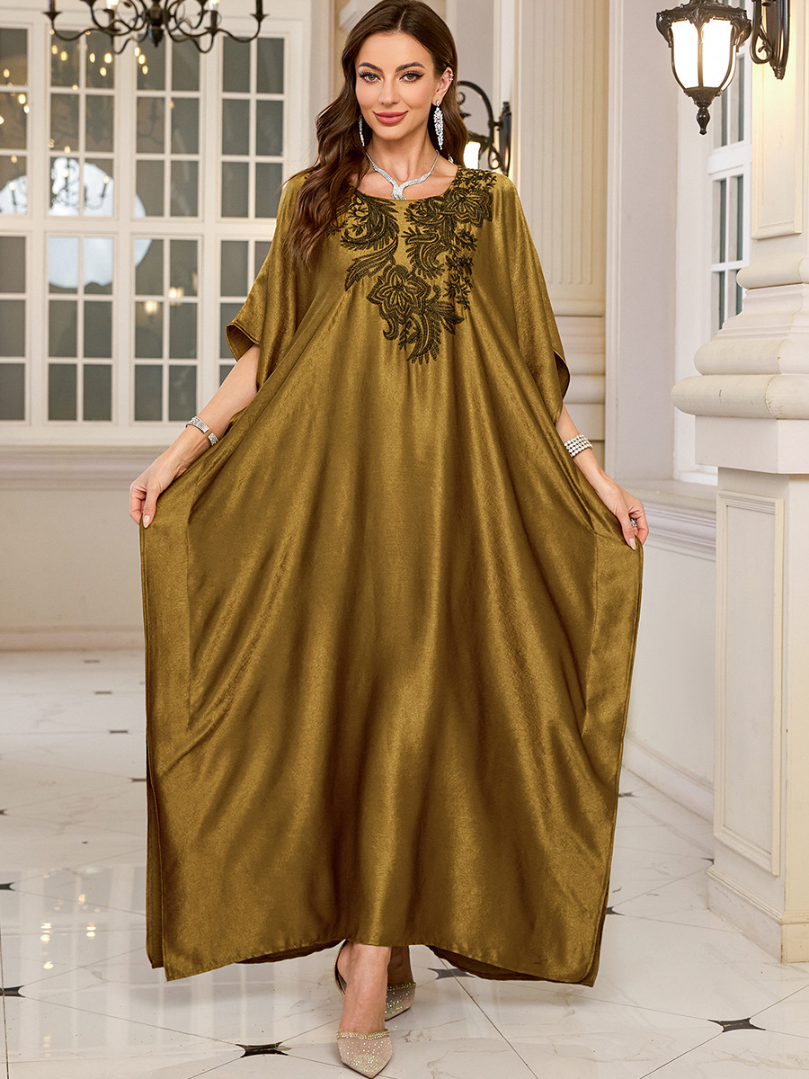 Women Embroidered Long Caftans - Cover Up Kaftan ulasan dan harga
